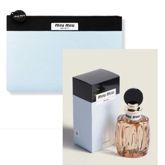 Miu Miu Other - Miu Miu Beauty Duo | Designer Pouch‎ + Mini Perfume (0.23 fl oz) Bundle